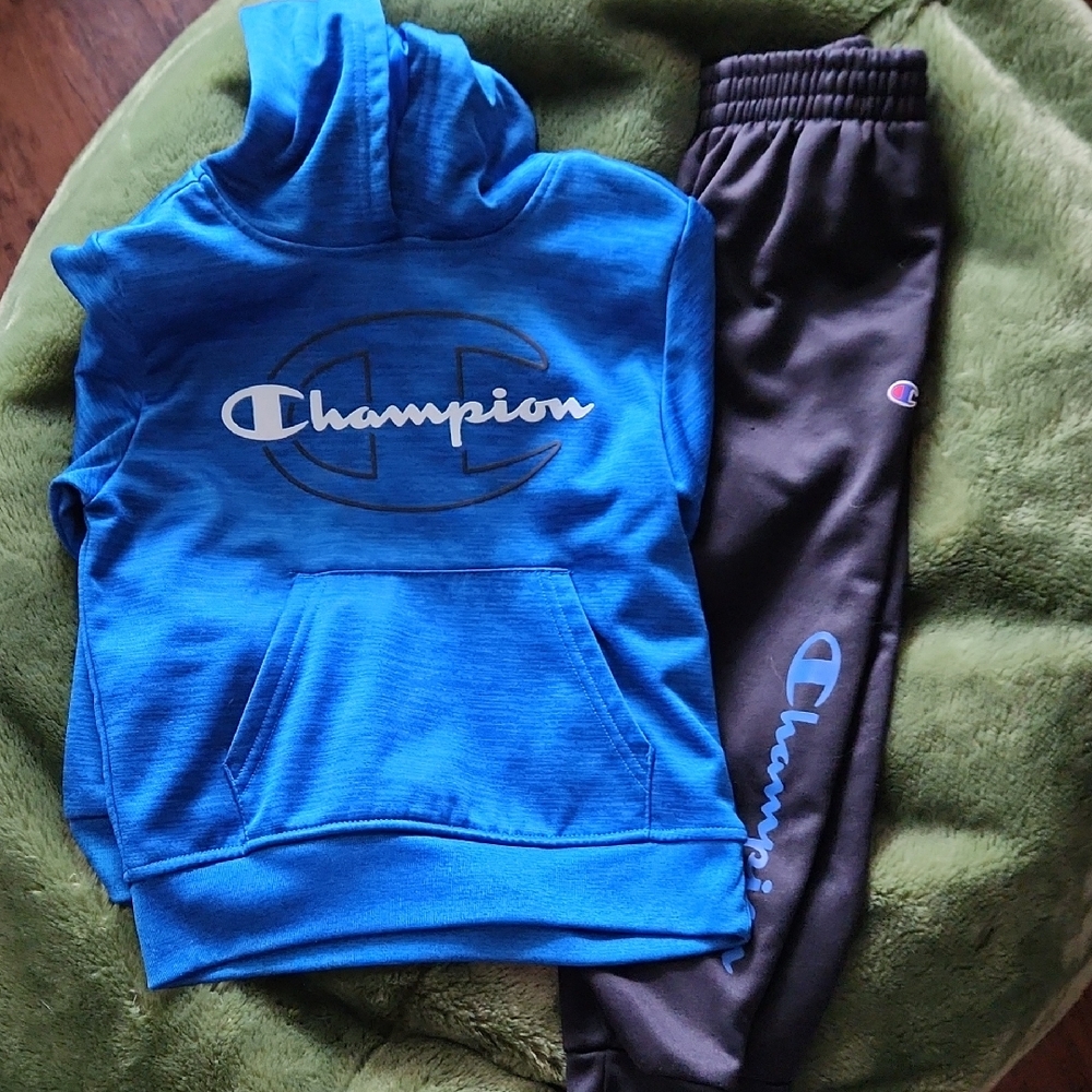 Champion Royal Blue Hoodie and Charcoal Joggers